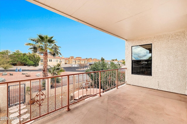 balcony with a residential view