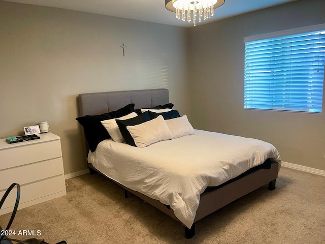 view of carpeted bedroom