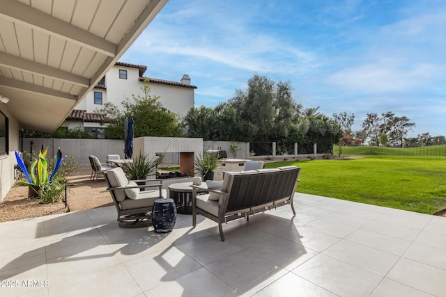 view of patio with outdoor lounge area