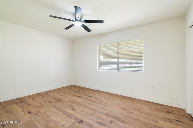 empty room featuring light hardwood / wood-style floors