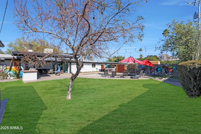 view of yard with a patio