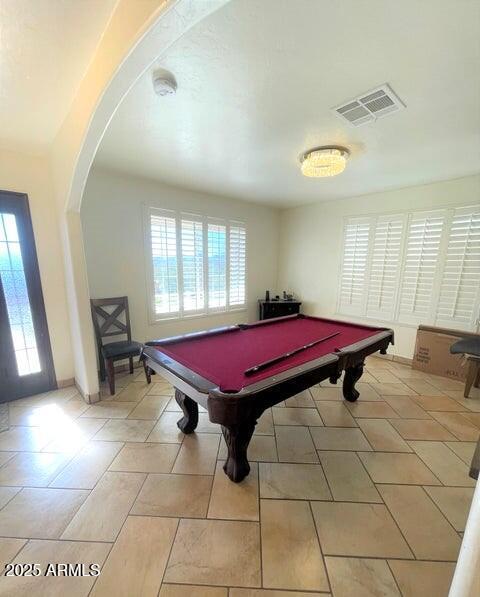 recreation room featuring pool table