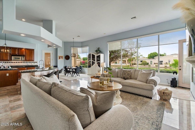 2128 E Clipper Ln, Gilbert, AZ 85234 - living room with recessed lighting