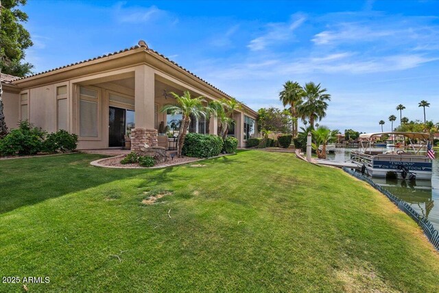 2128 E Clipper Ln, Gilbert, AZ 85234 - view of grassy yard featuring a water view