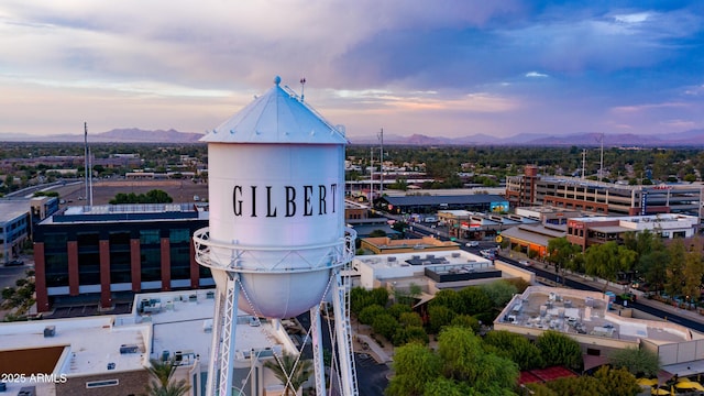 2128 E Clipper Ln, Gilbert, AZ 85234 - aerial view at dusk of a mountain view