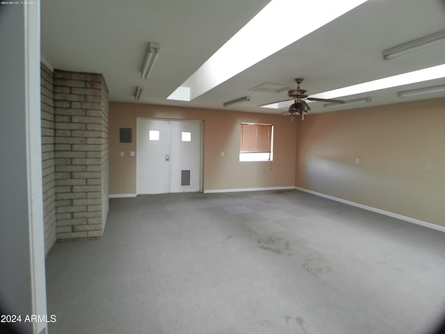 spare room with ceiling fan