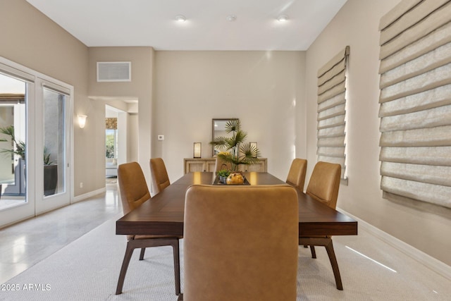 view of dining area