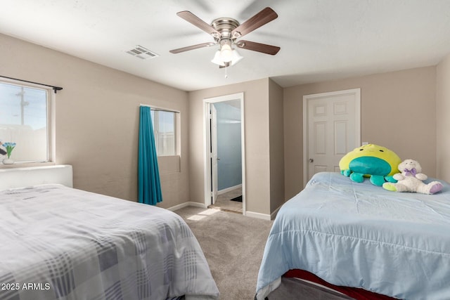 511 E Purdue Ave, Phoenix, AZ 85020 - bedroom featuring carpet flooring, baseboards, and a ceiling fan