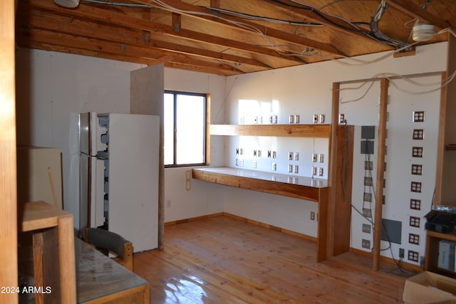 interior space with light wood-type flooring