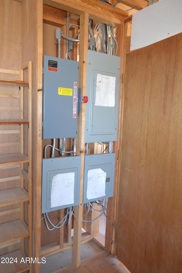 utility room with electric panel