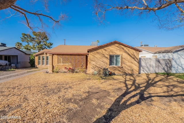 rear view of house with fence