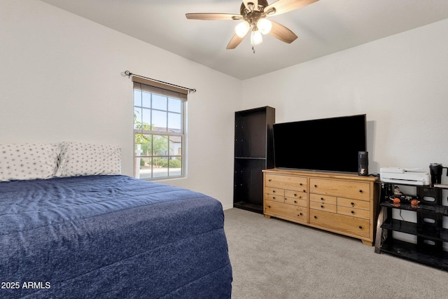 4595 W Foldwing Dr, San Tan Valley, AZ 85144 - bedroom with light carpet and ceiling fan