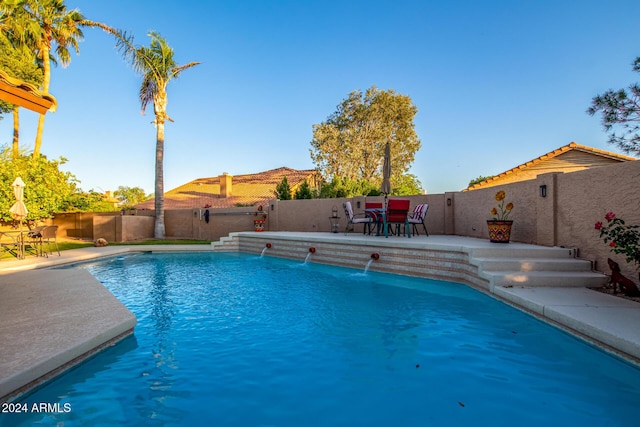 13128 N 104th Pl, Scottsdale, AZ 85260 - view of pool featuring a fenced backyard and a patio area