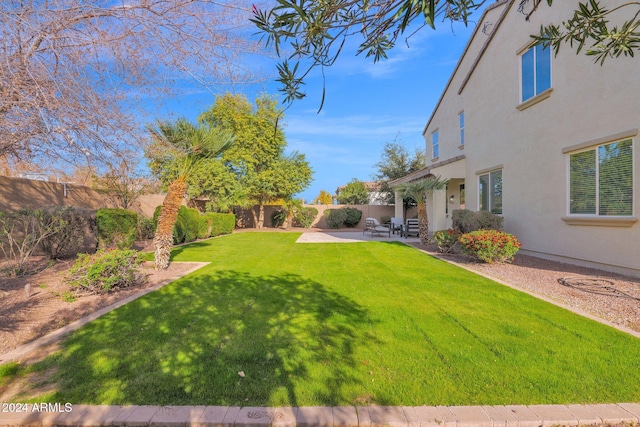 view of yard with a patio