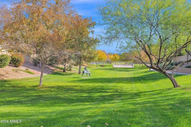 surrounding community with a lawn