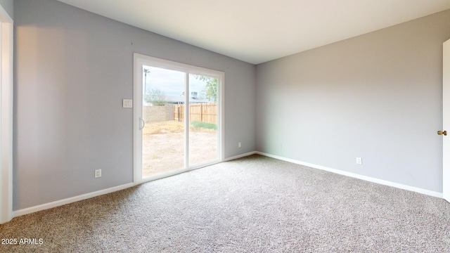 view of carpeted spare room