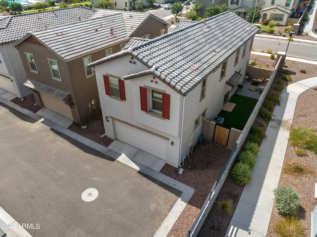 aerial view featuring a residential view