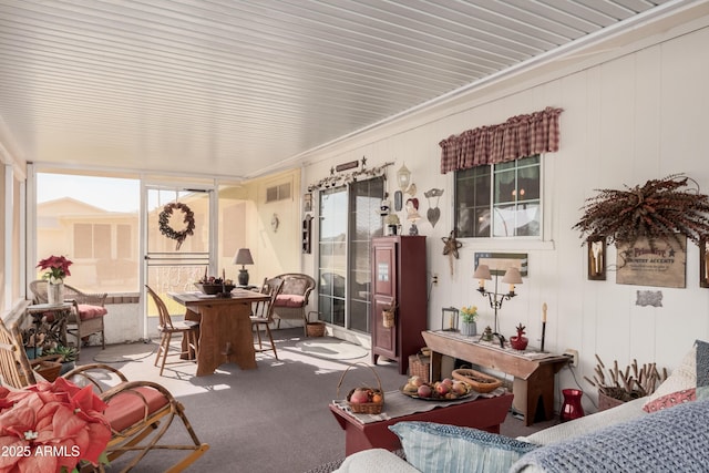 view of sunroom / solarium