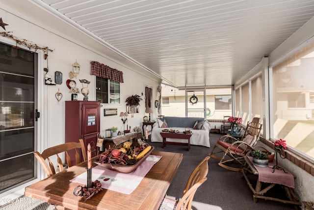 view of sunroom