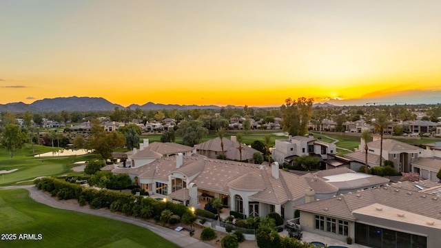 7475 E Gainey Ranch Rd Unit 22, Scottsdale, AZ 85258 - aerial view of residential area with mountains and a golf club