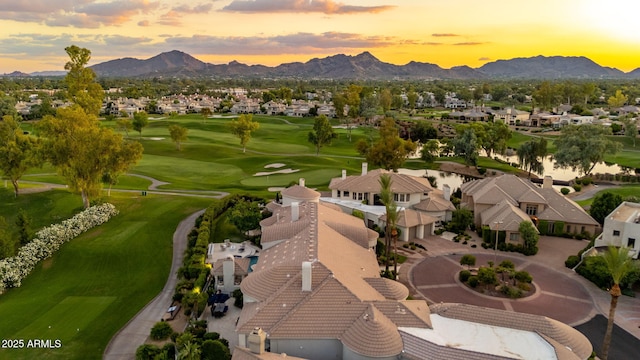 7475 E Gainey Ranch Rd Unit 22, Scottsdale, AZ 85258 - aerial perspective of suburban area featuring mountains and a golf club