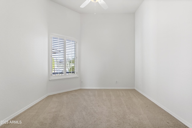 5892 E Evening Glow Dr, Scottsdale, AZ 85266 - empty room with baseboards, a ceiling fan, and light colored carpet
