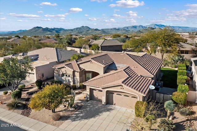 5892 E Evening Glow Dr, Scottsdale, AZ 85266 - bird's eye view featuring a residential view and a mountain view
