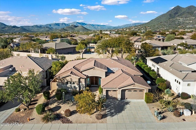 5892 E Evening Glow Dr, Scottsdale, AZ 85266 - aerial view with a residential view and a mountain view