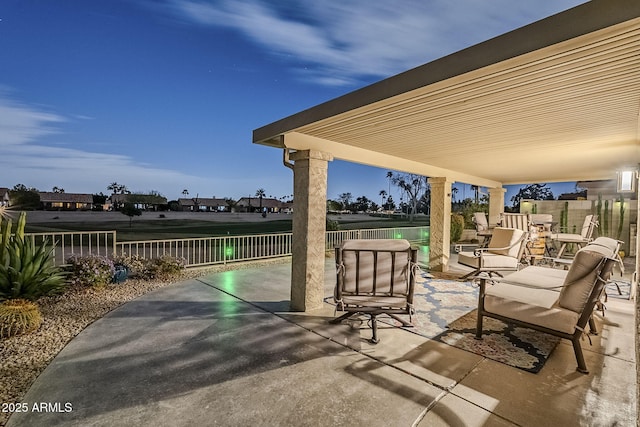 view of patio featuring a fenced backyard