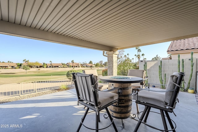 view of patio with fence