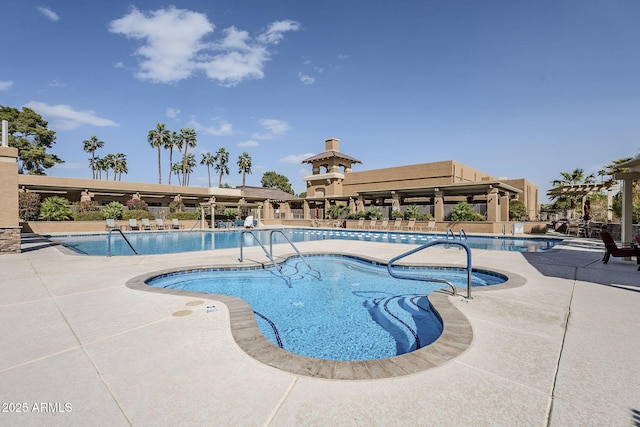 pool featuring a patio