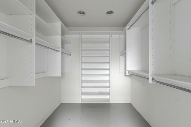 view of walk in closet