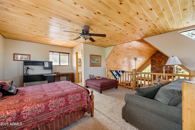 2761 Jaguar Cir, Overgaard, AZ 85933 - carpeted bedroom featuring wood ceiling and multiple windows