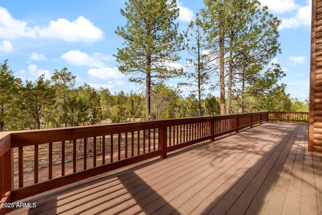 2761 Jaguar Cir, Overgaard, AZ 85933 - view of wooden terrace