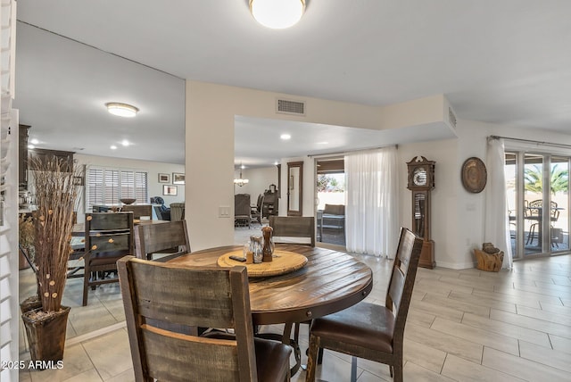 view of dining area