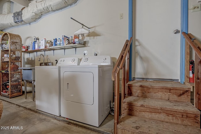 laundry area featuring separate washer and dryer