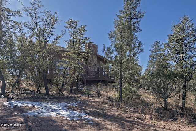 exterior space featuring a deck