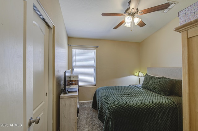 4369 E Coal St, San Tan Valley, AZ 85143 - bedroom with carpet, a ceiling fan, and a closet