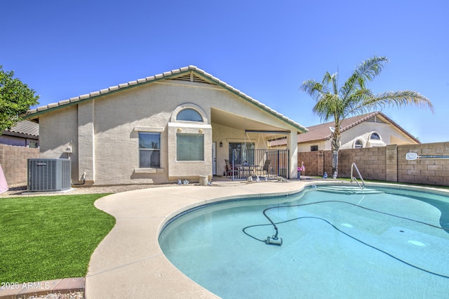 4369 E Coal St, San Tan Valley, AZ 85143 - view of pool with a fenced backyard and a patio