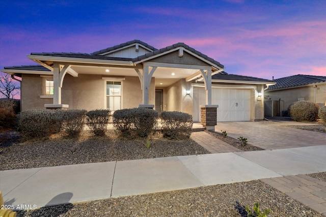 10702 E Sheffield Dr, Mesa, AZ 85212 - view of front of home with a garage