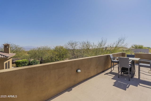 balcony featuring outdoor dining area