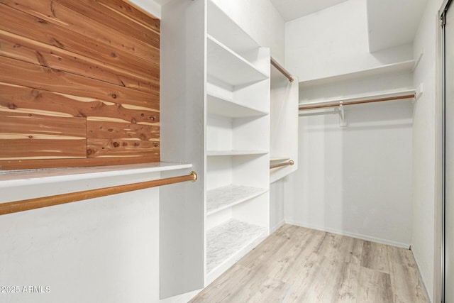 spacious closet featuring wood finished floors