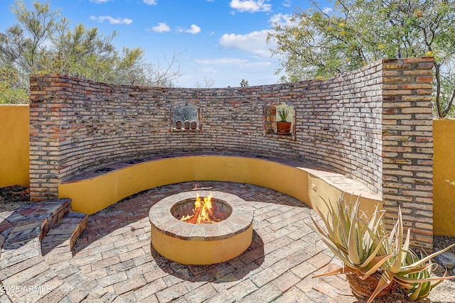 9415 N 124th St, Scottsdale, AZ 85259 - view of patio / terrace featuring a fire pit