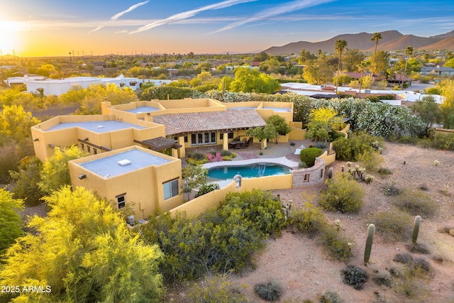 9415 N 124th St, Scottsdale, AZ 85259 - view of subject property with a mountainous background and a pool