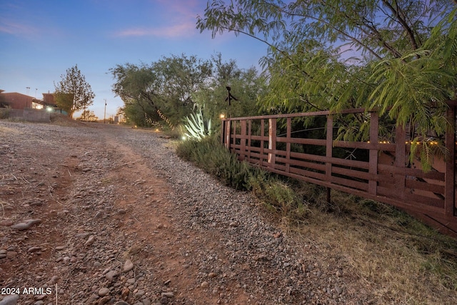 view of road