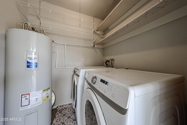6533 N 7th Ave Unit 18, Phoenix, AZ 85013 - laundry room featuring water heater and washer and clothes dryer