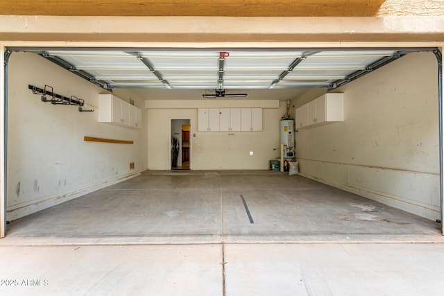 garage with water heater