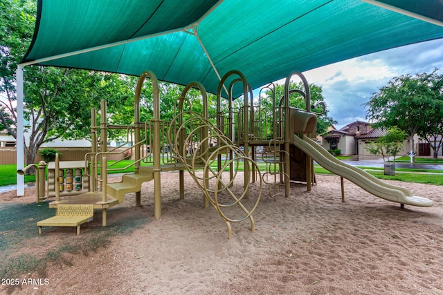 view of community jungle gym