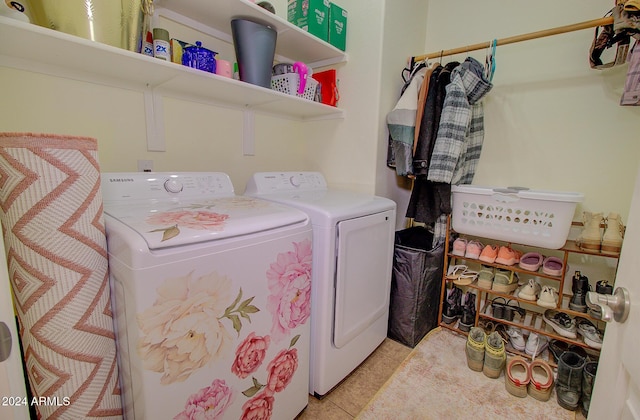 laundry area featuring independent washer and dryer