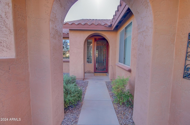 view of doorway to property